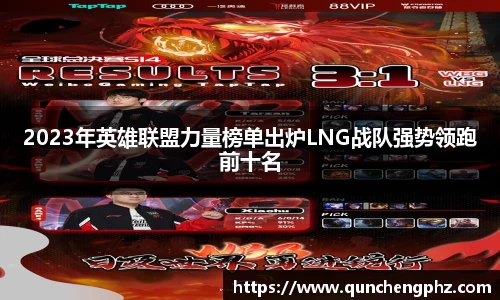 2023年英雄联盟力量榜单出炉LNG战队强势领跑前十名